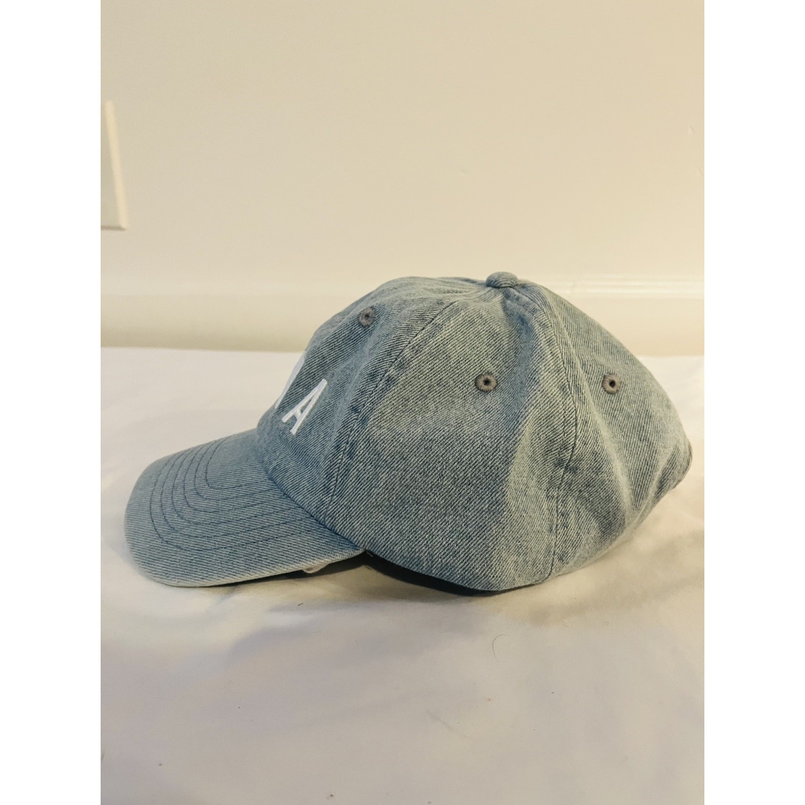 Mama Cap Light Denim Blue W/White Embroidered Text, Adjustable, By Rey To Z — image 3 of 6